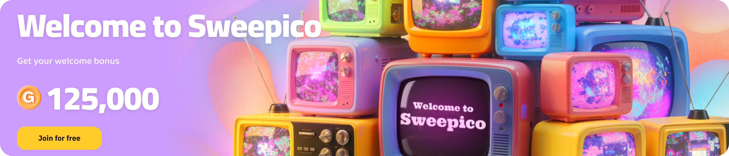 Welcome to Sweepico — get a welcome Game Coin bonus